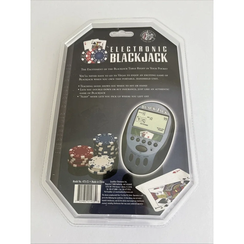 NOS Excalibur Electronic Blackjack Handheld Game 473-CS | Sealed NEW